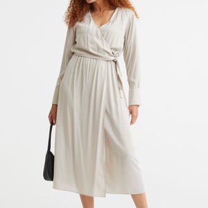 🐣NWT H&M MAMA Nursing Wrap-front Maternity Dress SIZE S